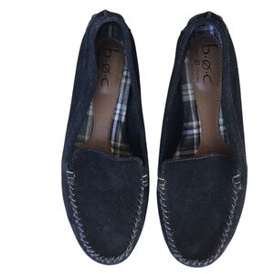 b.o.c. Black Suede Moccasin Shoes